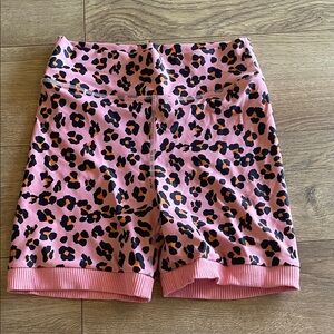 The Upside Pink and Black Animal Print Shorts